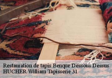 Restauration de tapis  benque-dessous-dessus-31110 HUCHER William Tapisserie 31